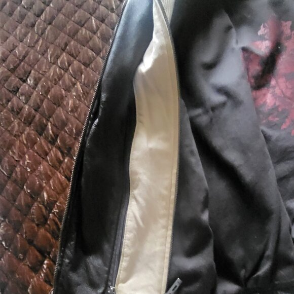 Vintage GUESS Mens Brown Leather Jacket (M) w/attached Hoodie - Picture 4 of 6
